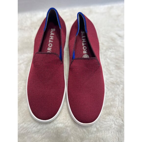 Rothys Slip-On garnet red knit Sneakers women Size 8 - Picture 3 of 10